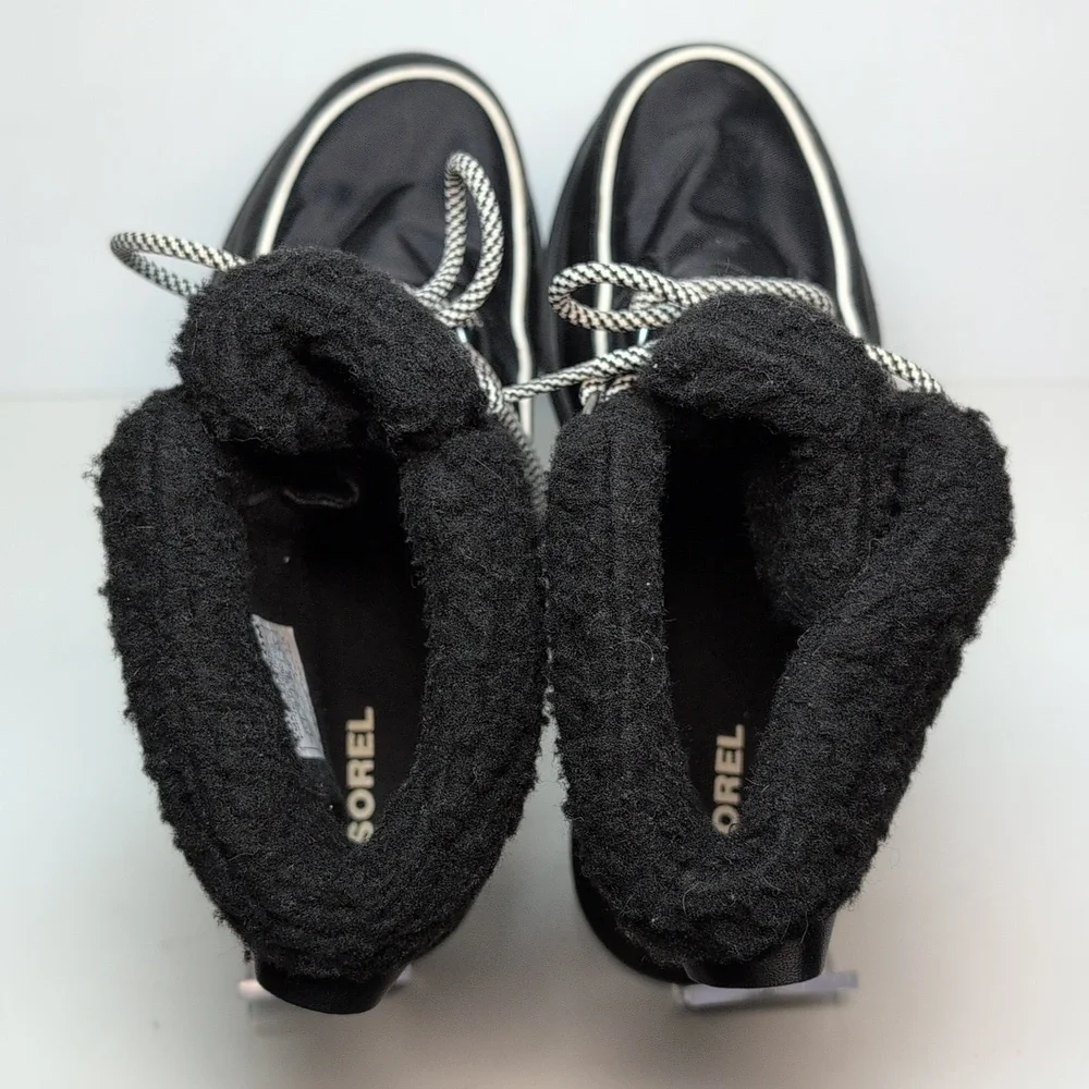 Sorel explorer carnival 100g black boots womans size 6 EU 37 - Picture 13 of 15